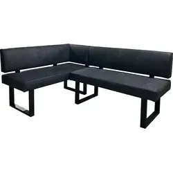 Sitzbank Vancouver – Schwarz, 181,5 cm Breite in grau von byLIVING