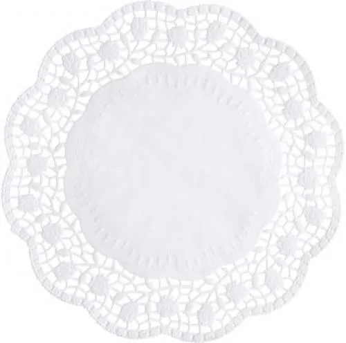 Tortenspitzen 100 Stück, rund Ø 20 cm weiss