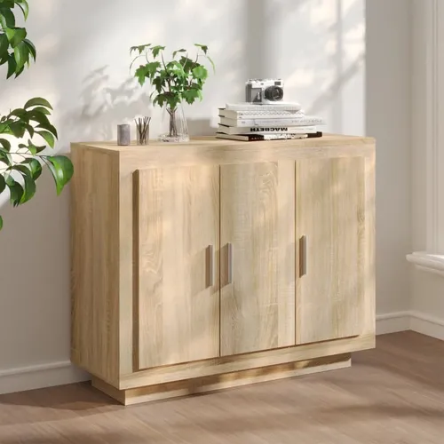 vidaXL Sideboard Sonoma-Eiche 92x35x75 cm in braun von vidaXL