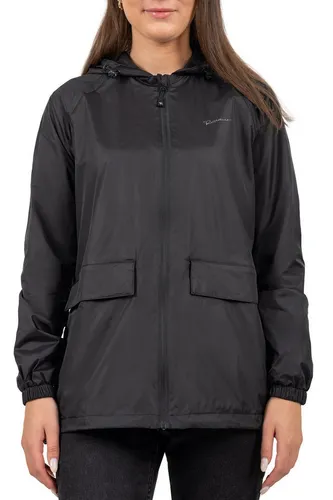 Reichstadt Allwetterjacke Damen Relaxed Fit Schwarz XS - Modische Übergangsjacke für Damen, 100% wasserfest und mit praktischem Hochschlußkragen. Ideal für windige Tage und vielseitig kombinierbar. Perfekt für den Alltag und Freizeitaktivitäten.