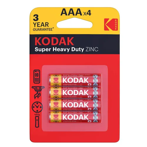 Kodak Heavy Duty Zink-Mikrozellenbatterie R03 AAA BL4 von Kodak