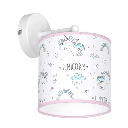 MILAGRO Wandlampe Wandleuchte Einhorn Kinderzimmer Wandlichter für Kinder Nachtlicht Kinderlicht Wandbeleuchtung Kinderlampe E27 IP20 230V MLP4940