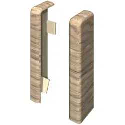 Egger Holzwerkstoffe Sockelleistenendstück Endstück, Grau, Eiche, Kunststoff, 2.2x5.9x2.2 cm, Teppiche & Böden, Bodenbeläge, Bodenzubehör, Sockelleisten