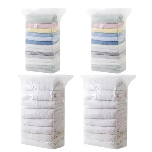 Vakuumbeutel für Kleidung, 2 Stück (60 x 80 x 32 cm), extra große Vakuumbeutel für Bettdecken, 2 Packungen (80 x 100 x 32 cm), geeignet für Bettdecken, Decken, Bettwäsche, Reisen, platzsparend