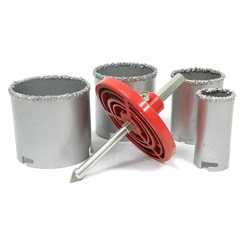 Wolfram Lochsägen Bohrkronen für Mauerwerk Fliesen Ø 33 -73mm + Aufnahmeflansch