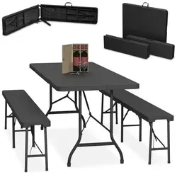 Bierzeltgarnitur Klappbank Sitzgarnitur 180 cm - Praktische und klappbare Festgarnitur für Feste und Veranstaltungen, ideal für den Innen- und Außenbereich. Robuste Stahlkonstruktion für hohe Stabilität.