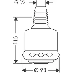 hansgrohe Clubmaster Duschkopf – Kopfbrause mit 3 Strahlarten, Chrom - Duscharmaturen mit 3 Strahlarten: Normalstrahl, Softstrahl und Massagestrahl für individuelles Duscherlebnis. QuickClean-Funktion für einfache Reinigung von Kalkrückständen.