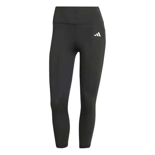 adidas Women's Optime Essentials Stash 3/4 Leggings - Tights mit feuchtigkeitsabsorbierendem Material und praktischer Oberschenkeltasche für ein komfortables Training.