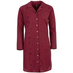 zeitlos Nachthemd Nachthemd Langarm - Sonne Mond Sterne rot XL