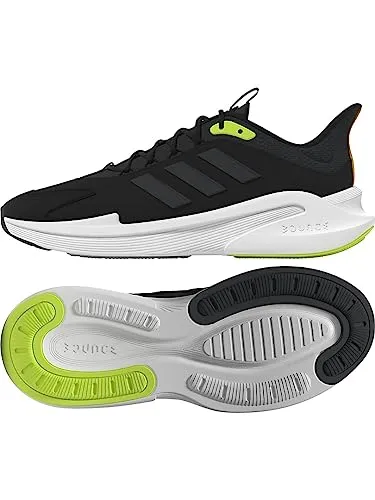 adidas Herren AlphaEdge + Laufschuhe, core Black/Carbon/Lucid Lemon, 44 2/3 EU - Laufschuhe mit bequemer Dämpfung, aus recycelten Materialien und regulärer Passform für optimalen Komfort beim Laufen.