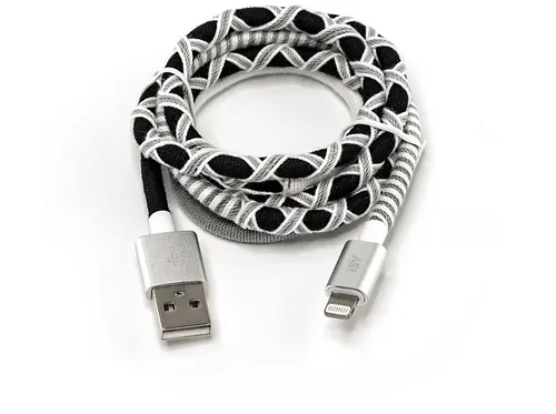 ISY IUC-4100-SB-L, Ladekabel, 1 m, Schwarz/Grau/Weiß