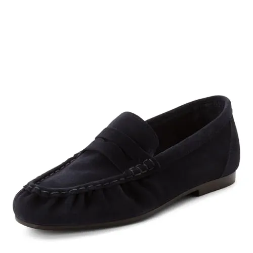 Tamaris Damen Moccassin flach, blau (Navy), 42 in blau von Tamaris