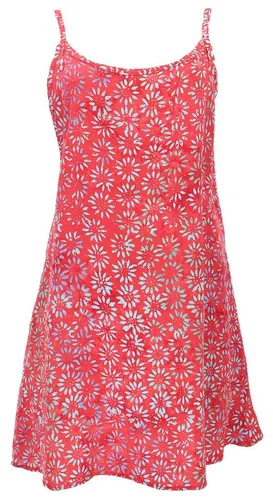 Boho Strandkleid, Minikleid, Sommerkleid, Trägerkleid - rot in rot von Guru-Shop