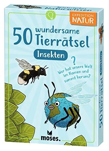 moses 50 wundersame Tierrätsel - Insekten: Wer hat unsere Welt im Namen und summt herum? (Expedition Natur), White