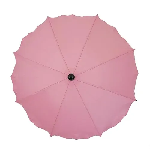 Skyline Universal Sonnenschirm Regenschirm für Kinderwagen und Sport Buggy, Babywagen Schirm mit Universal Halterung, UV-Schutz50+ Sonnensegel Sonnenschutz (Hellrosa)