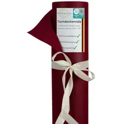 Sensalux Tischdecke Tischdeckenrolle Bordeaux 80g/m² in rot von Sensalux