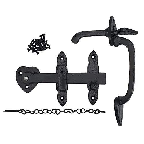 Keypak 051103N (Thumb Lever) With Locking Pin Doppelseitiger Torzugang, Antik-Schwarz, 11.5 cm20.0 cm4.5 cm