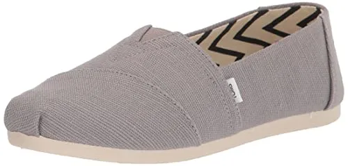 TOMS Damen Alpargata Heritage Canvas Flacher Slipper, Morning Dove, 38.5 EU - Slipper & Mokassins für Damen, umweltfreundlich aus Heritage-Canvas und mit elastischem Gore für unvergleichlichen Komfort und einfache Handhabung.