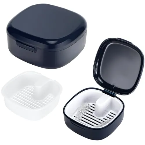 Zikenis Zahnprothesenbox mit Sieb – Praktische Aufbewahrung für Zahnersatz