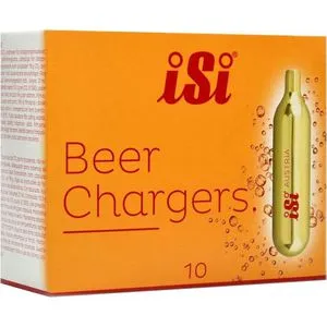 iSi Bierkapseln 3250412 ohne Gewinde, für Bierzapfanlagen CO2 Kartusche je 16g, 10 Stück