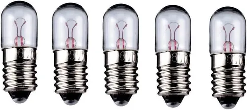5er Set WireThinX Röhrenlampe 2 W, 6 V - Sockel E10