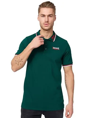 Lonsdale Lion Kurzarm-Poloshirt Grün S - Herren Poloshirt im Slim Fit mit sportlichem Design und hochwertiger Baumwolle für maximalen Tragekomfort. Ideal für aktive Freizeit und lässige Eleganz.