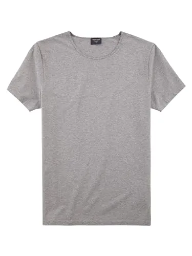 OLYMP Herren T-Shirt Langarm Casual.Wirk,Single Jersey,Regular fit,Silbergrau 63,XXL