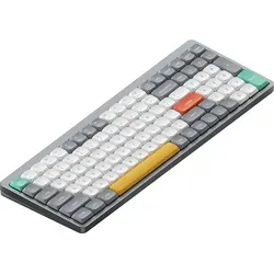 Nuphy Air96 v2 Kabellose Mechanische Tastatur QMK/VIA, QWERTY US, Low Profile, Bluetooth / 2.4GHz - Lunar Gray Red Switch - Grau