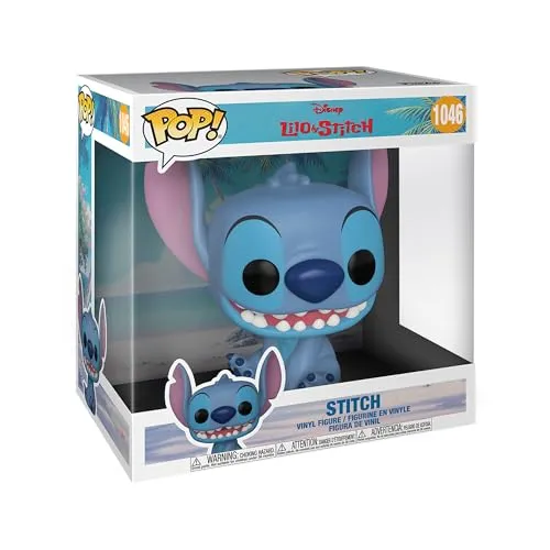 Funko Pop! Jumbo: Disney - Lilo & Stitch - Stitch - Chibi Figuren - Mit 25,4 cm Größe ist diese langlebige Vinyl-Sammelfigur ein ideales Geschenk für Lilo & Stitch Fans und eine perfekte Ergänzung für jede Sammlung.