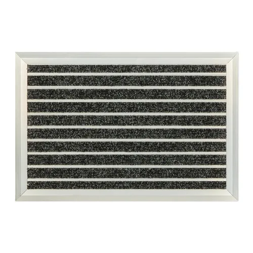 Rutschfeste Aluminium-Türmatte - Fußmatte Fußabtreter - Tür- & Bodenmatten, rutschsicher und langlebig, ideal für drinnen und draußen mit einer Breite von 60 cm und einem Gewicht von nur 1,8 kg.