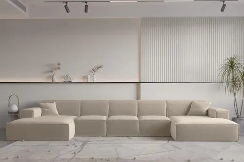 Wohnlandschaft U-Form CELES PREMIUM XL von Fun Möbel