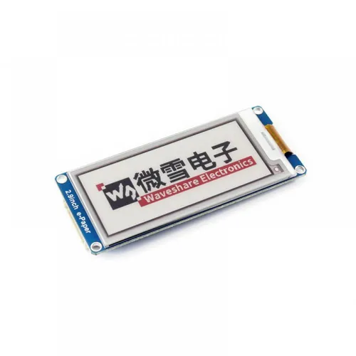 Waveshare 2.9inch ePaper Modul, 296x128 Pixel, SPI Interface, dreifarbig, VA 170°, 26,4mW