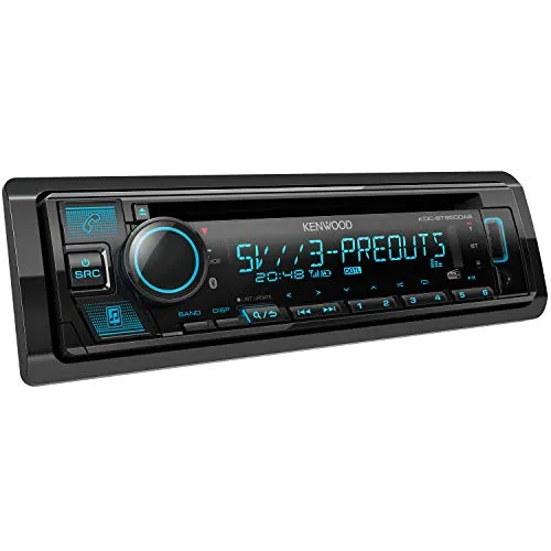 Kenwood KDC-BT950DAB - 1-DIN CD USB-Receiver mit Bluetooth und DAB+, nahtloses Umschalten zwischen DAB und UKW, ideal für Musikliebhaber