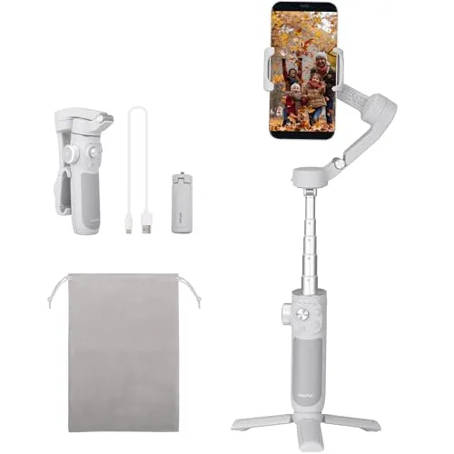 FeiyuTech VB4 Smartphone Gimbal, 3-Achsen Stabilisator für iPhone & Samsung | Handy Stabilisator, Leicht & Tragbar, Vlog-Gimbal für Samsung S23 & iPhone 17/16, Ideal für Reels, YouTube & TikTok-Videos