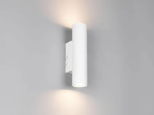 LED Wandleuchte Weiß Up and Down mit Schalter - Vielseitige Wandleuchte für Wohnzimmer und Flurbeleuchtung. Mit zwei Lichtkegeln und dimmbaren LED-Leuchtmitteln für individuelle Lichtstimmung. Einfach zu bedienen mit Kippschalter und flexibel montierbar.