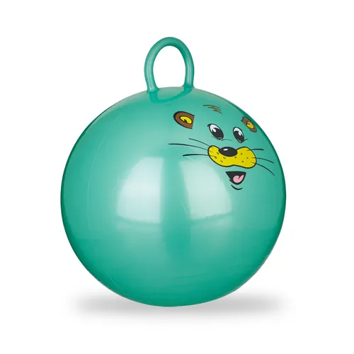 Hüpfball kinder Springball mit Griff PVC 0,4 kg Hüpfball für Kinder bunt