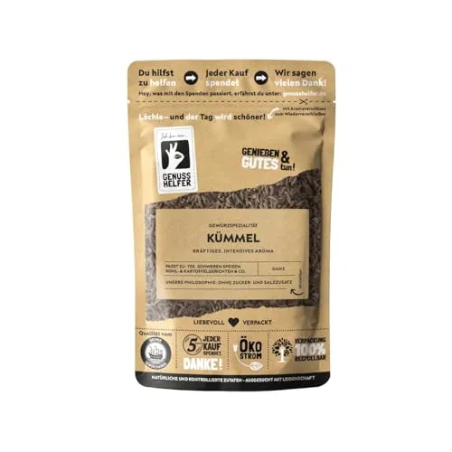 Bremer Gewürzhandel Kümmel, ganz, 10 x 100g - Aromatisches Gewürz für Ihre Küche - Die ganzen Kümmelsamen verleihen Ihren Gerichten ein intensives Aroma. Ideal für Gulasch, Sauerkraut und Gebäck. 100% natürliche Qualität ohne Zusätze – für ein unvergleichliches Geschmackserlebnis!