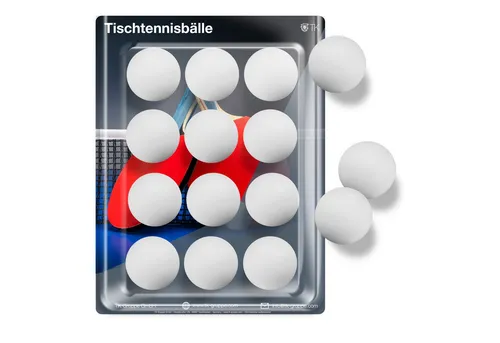 Sportyfits® Tischtennisball 12x Tischtennisbälle Bälle weiß Set 40 mm PingPong für Training (12-St., 12 Stück)