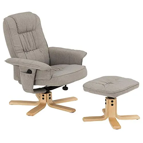 IDIMEX Relaxsessel CHARLY, neigungsverstellbarer Fernsehsessel mit Hocker - Sessel für entspannte Stunden, neigungsverstellbare Rückenlehne und gepolsterter Hocker für optimalen Komfort. Ideal für das Wohnzimmer zum Relaxen und Entspannen.