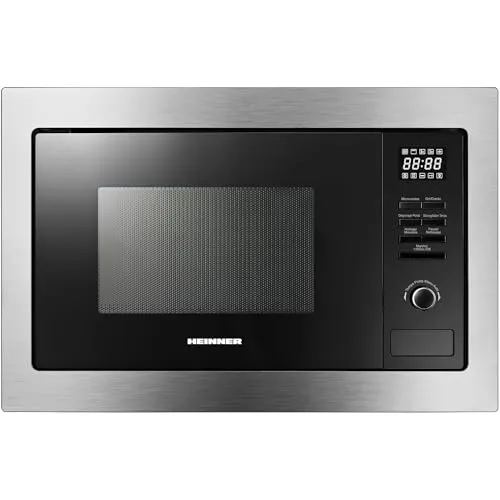 Heinner HMW-MDBI25GDIX Einbau-Mikrowelle 25L, 900W, Grill 1000W