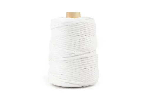 DQ-PP Makramee Garn 700m - 100% Baumwolle, 5mm, Natur Kordel für DIY - Hochwertiges Makramee Garn aus 100% Baumwolle, ideal für kreative Projekte im Boho-Stil. Die feine Struktur sorgt für leichtes Entwirren und müheloses Arbeiten. Perfekt für Wandteppiche und Dekoration.