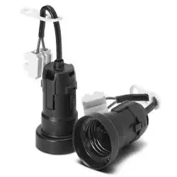 Houben E27-Baupendelfassungen mit Aufhänger 535785 sw 150mm Kabel