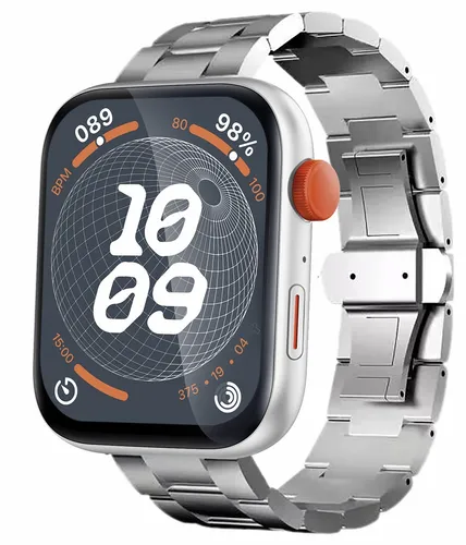 Atlanta Fitnesstracker Smartwatch Schritte Puls Blutdruck Stahl Silber - 9738/19