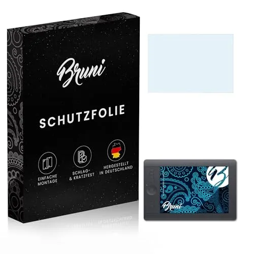 Bruni Schutzfolie kompatibel mit Wacom INTUOS pro (medium) Folie, glasklare Displayschutzfolie (2X)