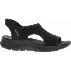 Skechers Summits-Sweetly Evolved Sport-Sandalen für Damen, Schwarz - Wanderschuhe mit komfortablem Yoga-Schaumstoff-Fußbett, veganen Materialien und flexibler Traktions-Laufsohle für optimalen Halt und Bequemlichkeit.