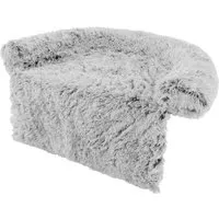 Costway Hundebett Flauschig Sofaschutz Hund Grau-Weiß 101 x 89 x 16 cm