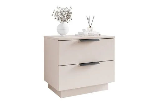 Lookway Nachttisch LINA 2S Kaschmir mit LED-Beleuchtung in beige von Lookway