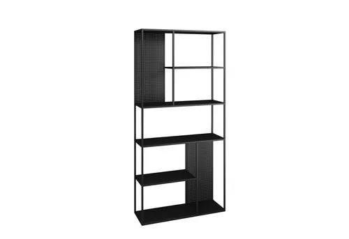 [en.casa] Standregal Vehmaa in schwarz von en.casa