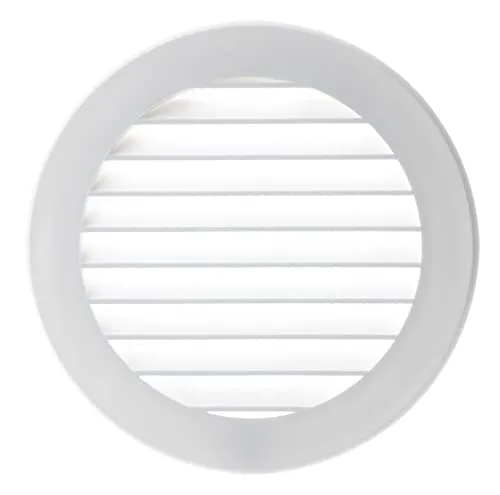 Lirast Ø 100mm Weiß Rund Kunststoff Lüftungsgitter - Abluft Zuluft Gitter