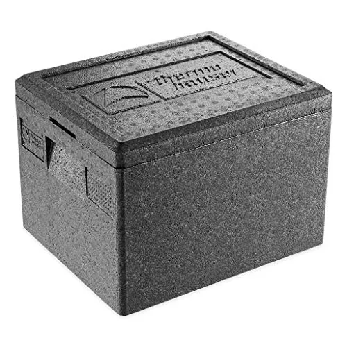 Thermobox/Pizzabox GN 1/2 - 19 Liter - Praktische Thermobox mit ergonomischem Griffdesign, ideal für die Gastronomie. Hält Speisen warm und frisch, Maße: 39 x 33 x 28 cm, Inhalt: 19 l.